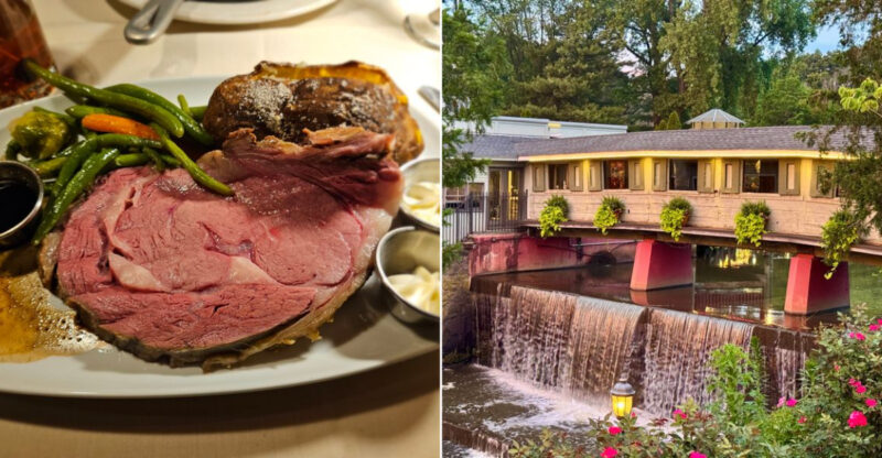 This Historic Connecticut Mill Makes Prime Rib Dinner Feel Like A Riverside Getaway