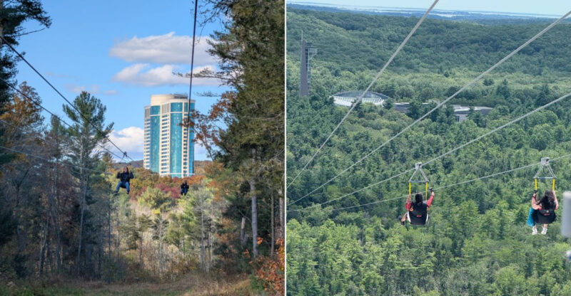 This Connecticut Zipline Launches From A 33-Story Hotel And Hits Nearly 60 MPH