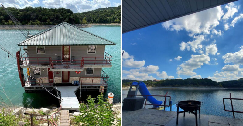 You Will Never Forget This One-Of-A-Kind Floating Cabin In Texas