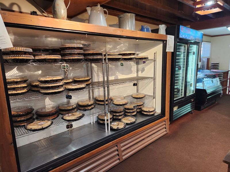 More Than Twenty Pies Waiting Behind The Glass