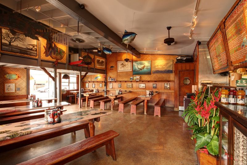 Communal Picnic Tables And An Upbeat Pirate Galley Mood
