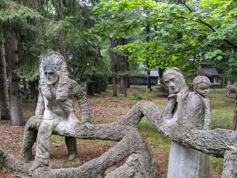 This Hauntingly Beautiful Sculpture Garden In Wisconsin Feels Like A Secret Few People Know - Decor Hint The Fallen Log That Looks Real