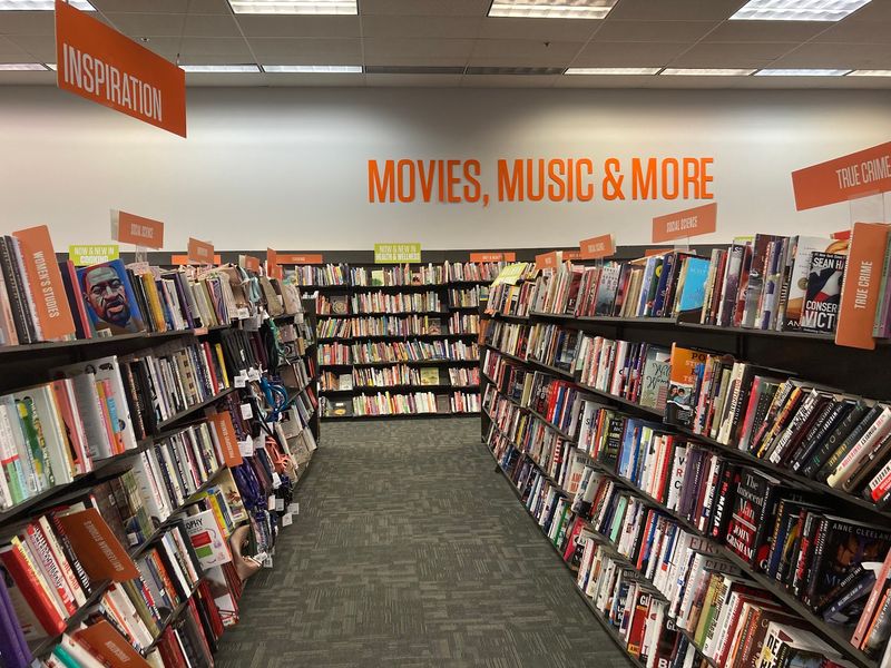 Browse Comics, Vinyl, Games, And Movies Between Book Aisles
