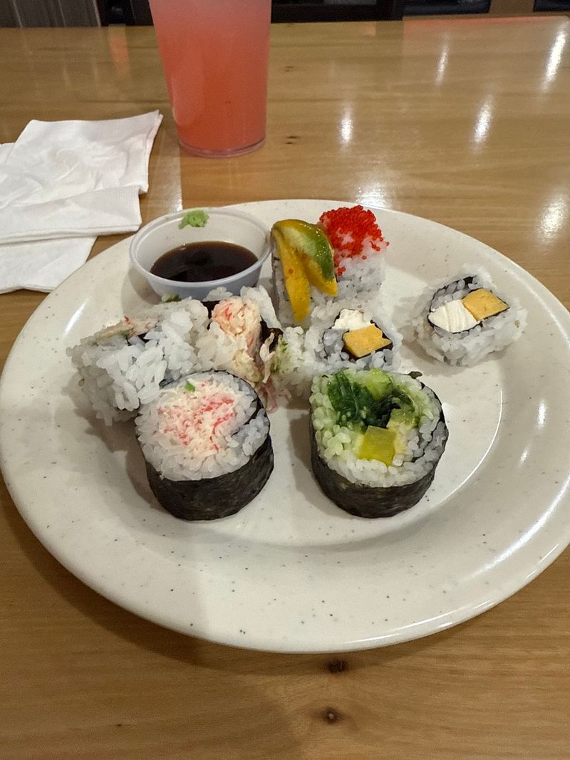 Sushi Rolls Right Next To The Egg Rolls
