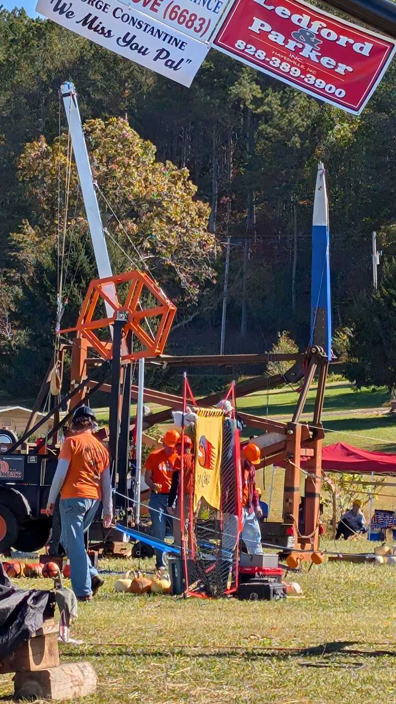 Giant Machines Launch Pumpkins Thousands Of Feet Through The Air