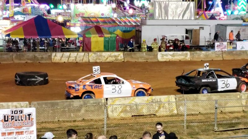 Watch Demolition Derby Cars Crash Their Way Through Opening Night