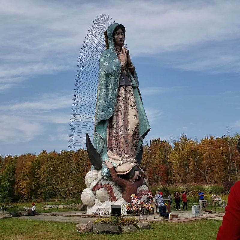 Our Lady Of Guadalupe Towers Over The Landscape