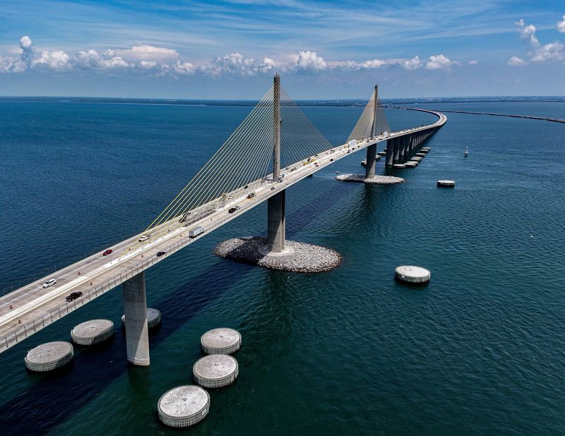 Driving over Florida's Tallest Bridge Hands You the Best View of Tampa Bay - Decor Hint A Four-Mile Crossing over Lower Tampa Bay