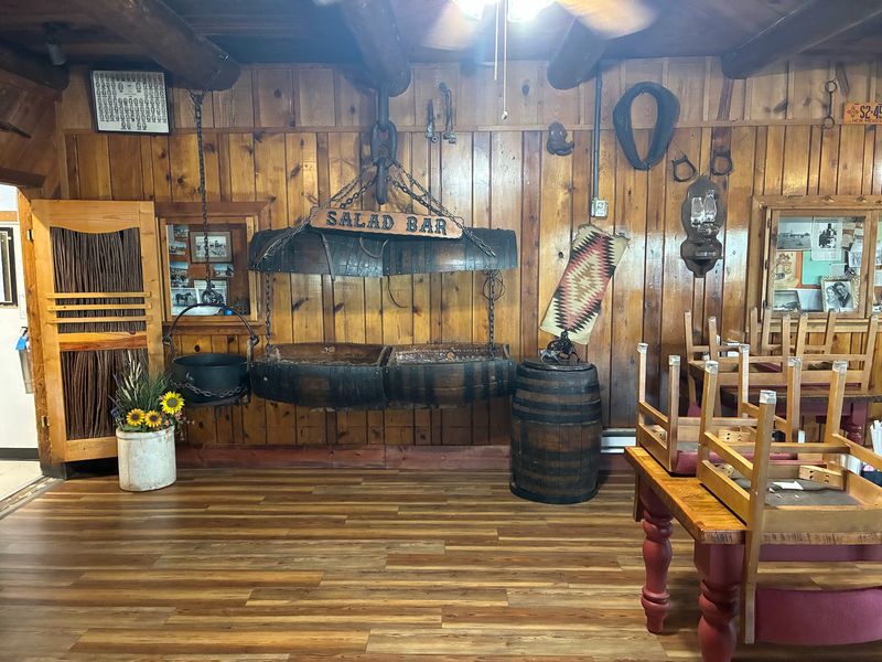 A Salad Bar In Barrels And Skillets