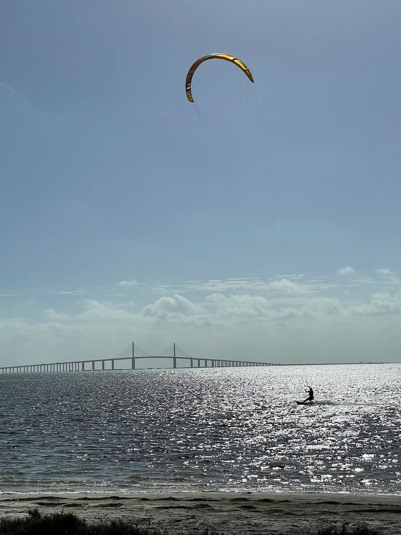 Driving over Florida's Tallest Bridge Hands You the Best View of Tampa Bay - Decor Hint Beaches, Breezes, and Kite Surfers