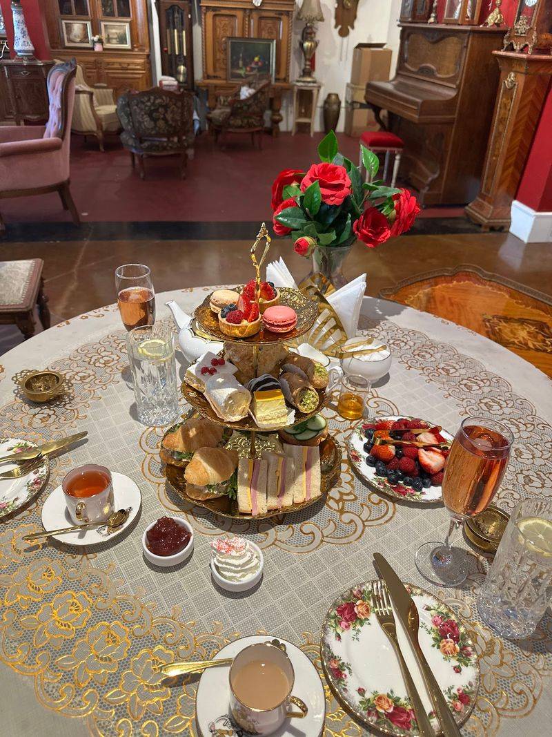 Afternoon Tea Served On A Three-Tier Stand