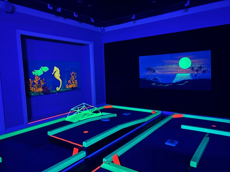 A Glowing Course Inside The Mall
