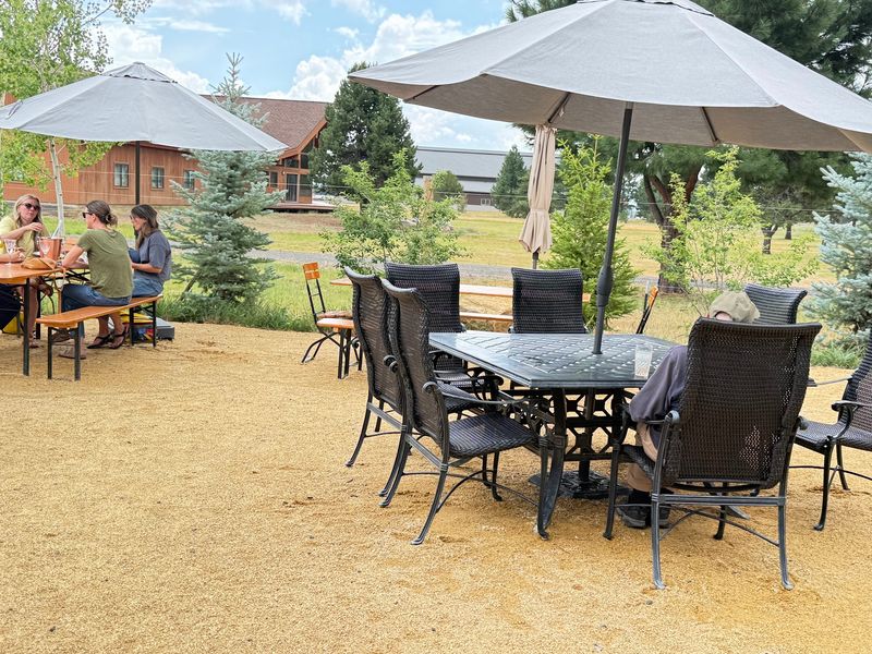 Settle Onto The Farmhouse Patio When The Weather Cooperates