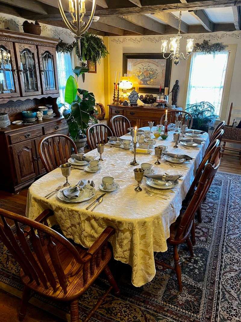 Antique Furnishings Deepen The Old-World Mood