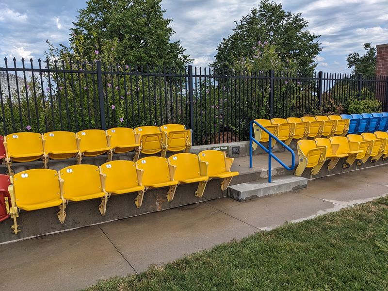 Original Seats Salvaged for a Miniature Grandstand