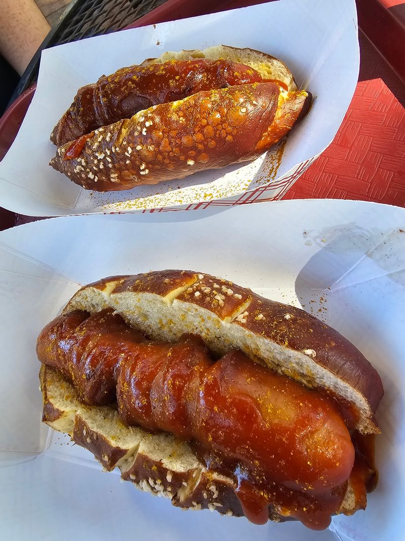 This Central Florida Country Bakery Is Packed With Homemade Food Worth The Road Trip - Decor Hint Breakfast With Sausages, Pretzels, And Sweet Mustard