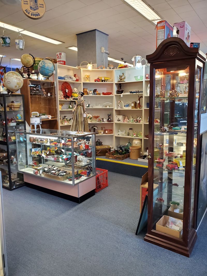 Glass Cases and Open Shelves