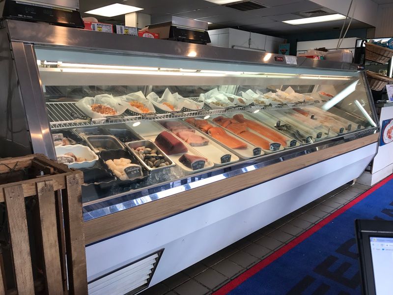 Fresh Seafood Fills The Market Cases