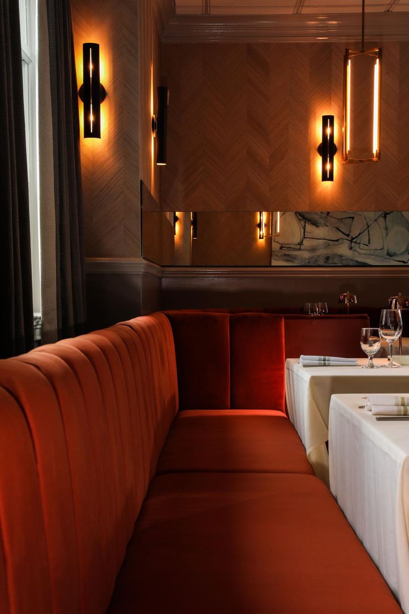 Elegant Booths Keep The Dining Room Intimate