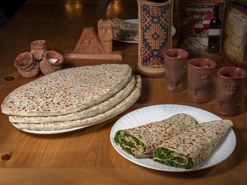 Zhengyalov Hatz; A Flatbread Stuffed With Greens