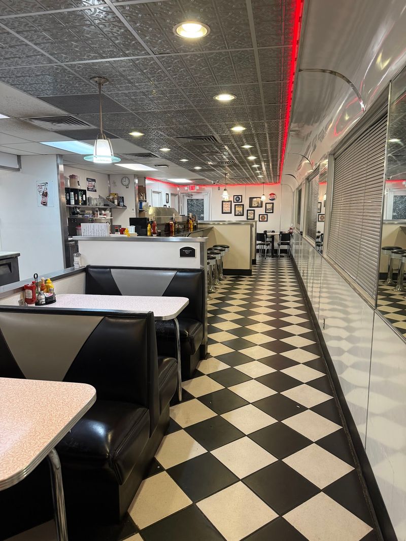 Checkerboard Floors, Red Vinyl, and a Pressed Metal Ceiling