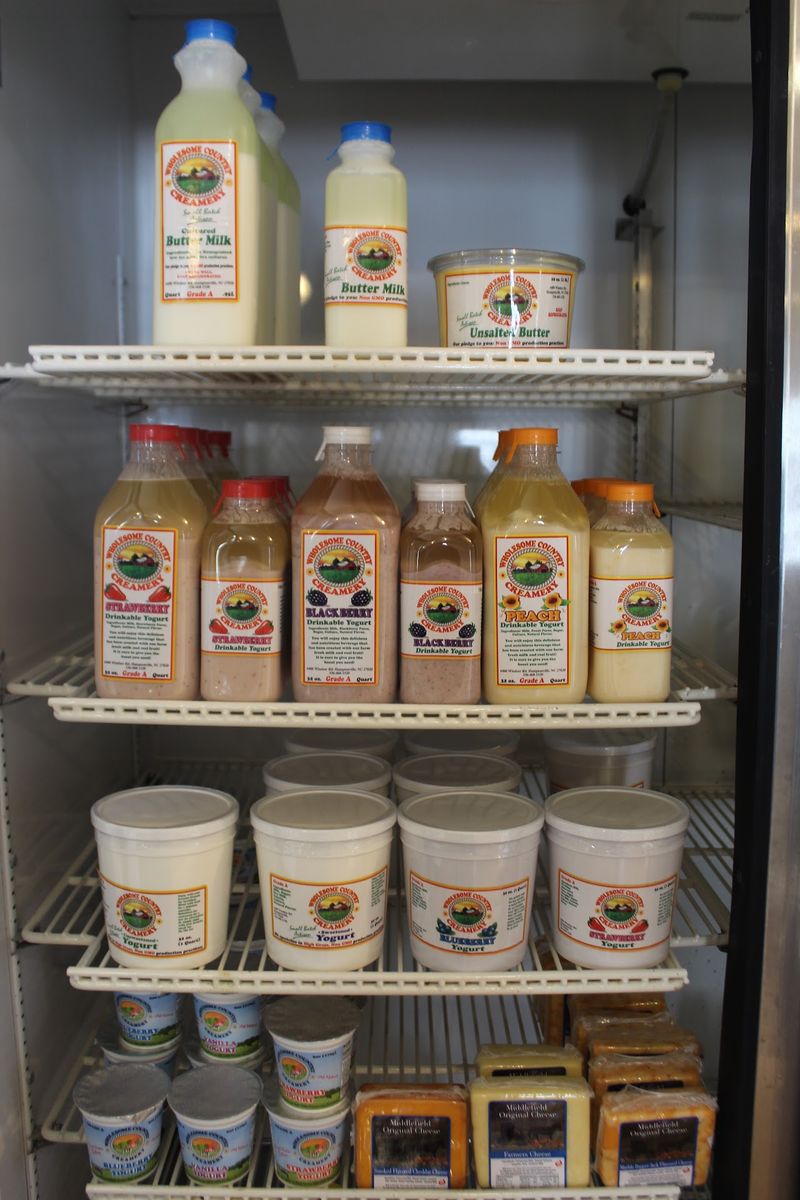 This Tiny Amish Creamery In North Carolina Is The Kind Of Place People Drive Out Of Their Way To Find - Decor Hint Stock The Fridge With Yogurt, Kefir, Butter, And Other Farm Favorites