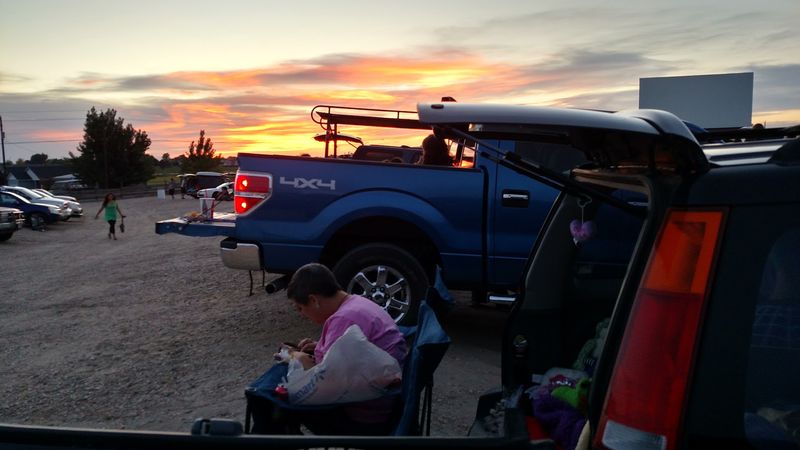 Truck Beds, Blankets, And Lawn Chairs