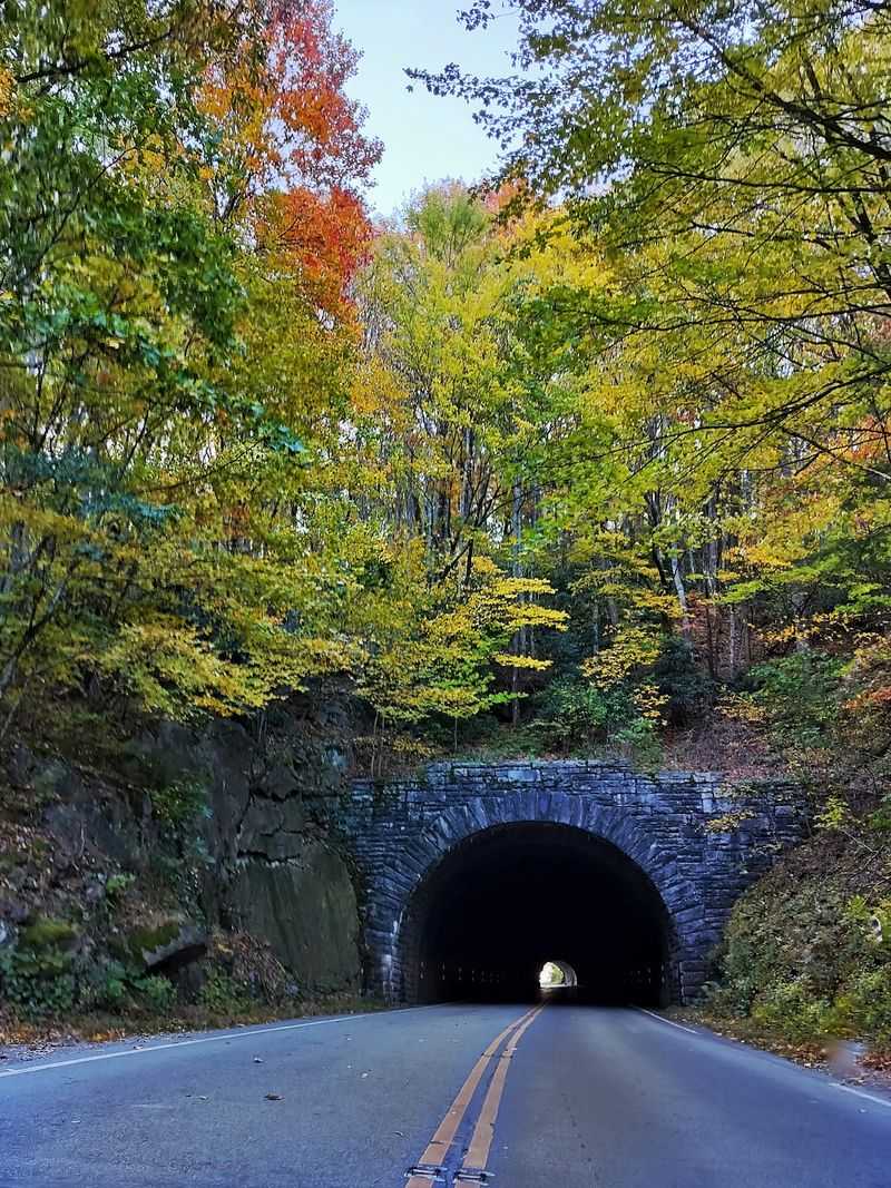 This North Carolina Tunnel Sits Along 114 Miles Of Jaw Dropping Fall Color - Decor Hint The Stone Around The Entrance Came From Less Than 50 Miles Away