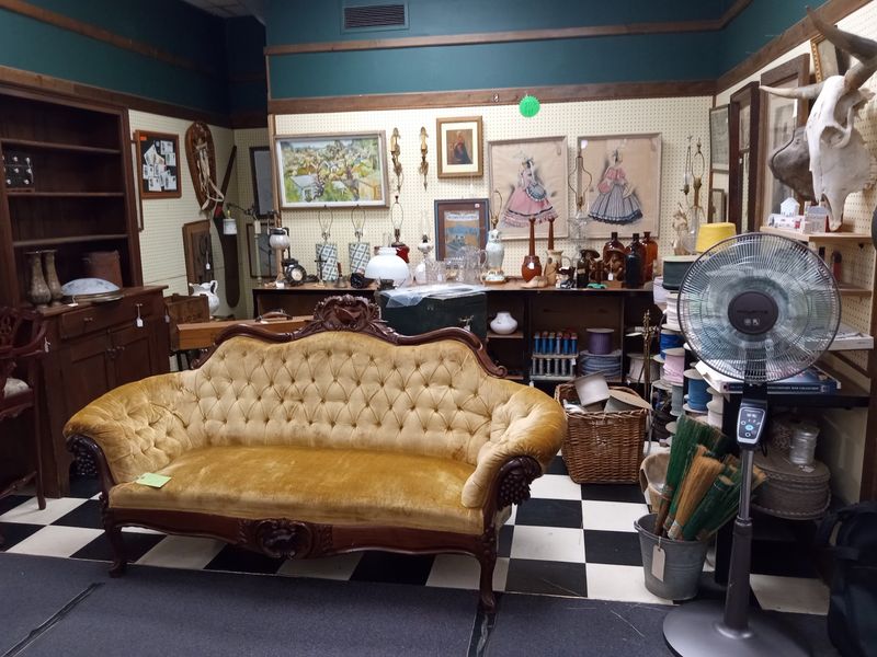 Old Furniture Shares Space With Collectibles