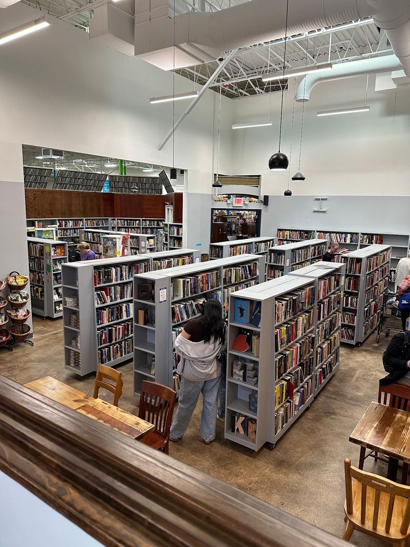 Vinyl Records, Movies And Old-School Media Join The Books On The Shelves