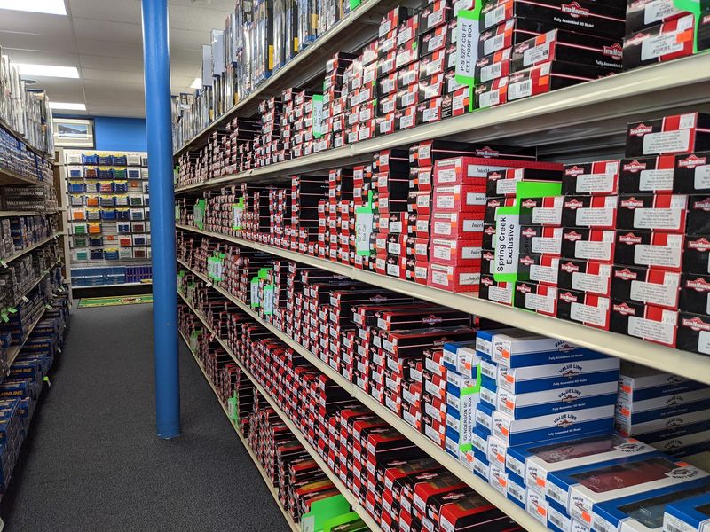 Aisles of HO Scale Locomotives and Rolling Stock