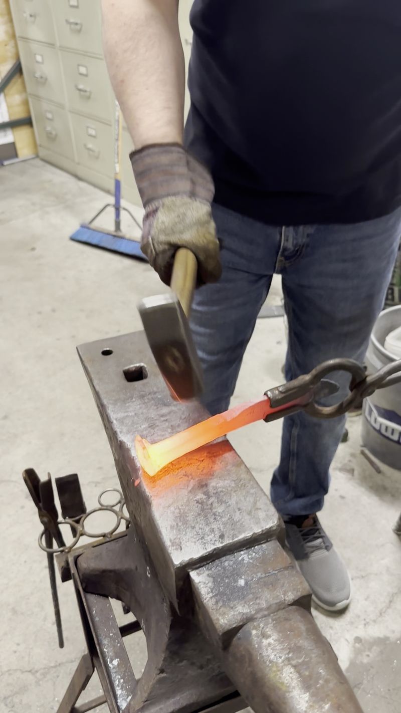 This Nebraska Blacksmith Shop Lets Total Beginners Hammer Out Their Own Knife From A Railroad Tie - Decor Hint The Basic Forging Class, Everyone's Starting Line