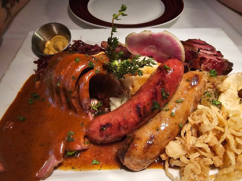 This Georgia German Restaurant Has Been Serving Traditional Favorites For Decades And Oktoberfest Is Its Biggest Celebration - Decor Hint Sausages Pork Shank And The Feast Built For Sharing