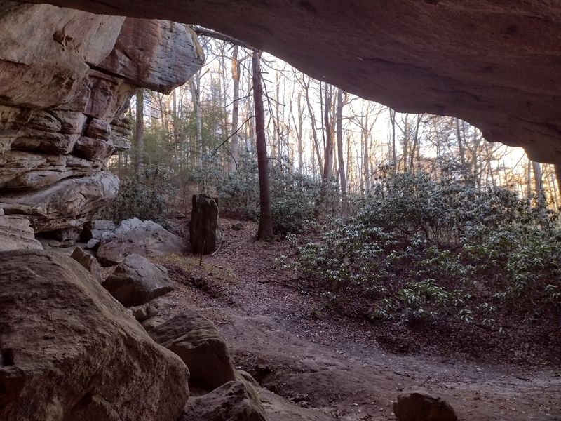 You Can Hike Past 350-Year-Old Trees And Towering Sandstone Bluffs On This Secret Kentucky Trail - Decor Hint Sand Cave And Its Painted Ledges