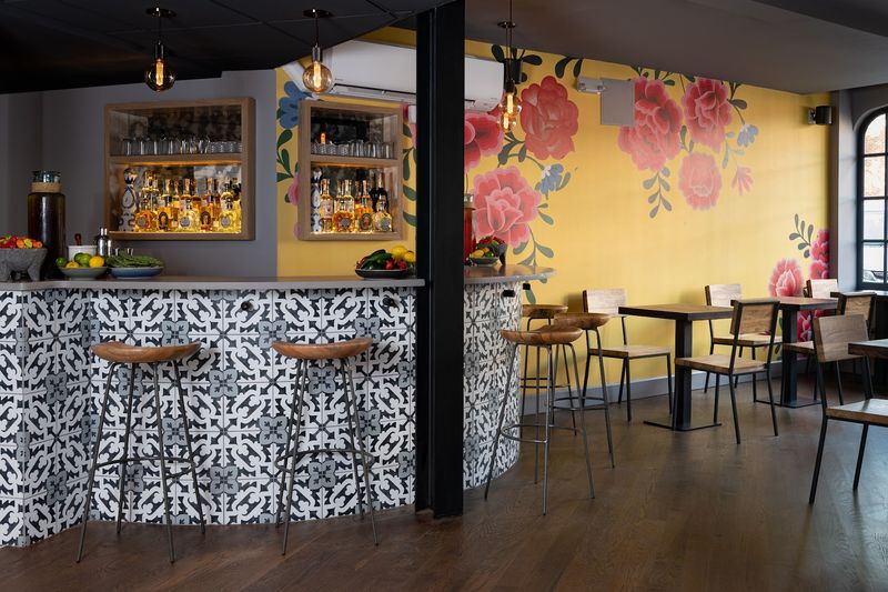 A Bold Interior Brings Mexican Color Into The Dining Room