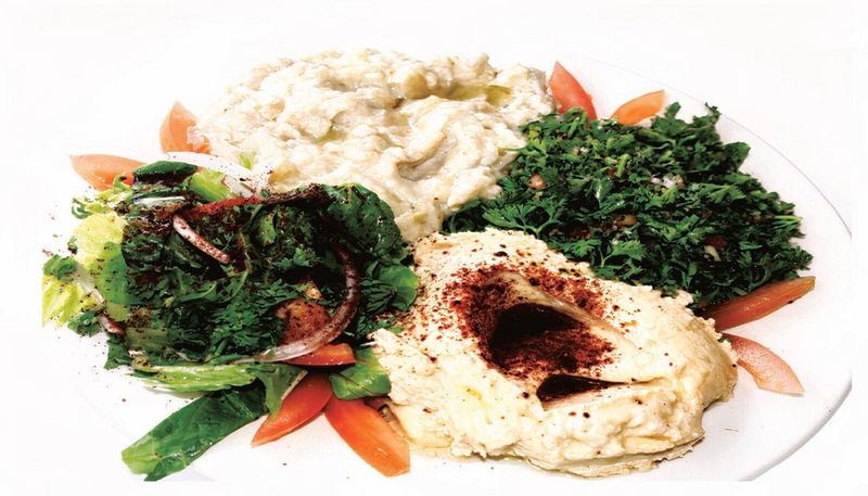 Hummus And Tabouli Round Out The Table