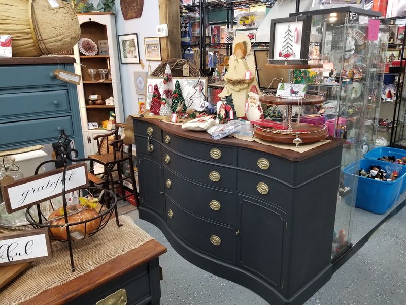Antique Furniture Shares Space With Smaller Collectibles