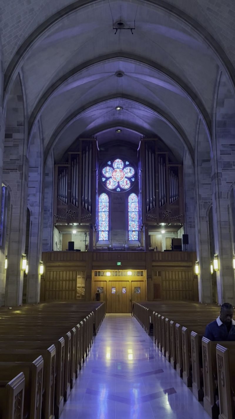 The Chancel Rose Window Above The Altar