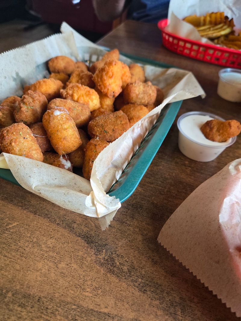 The Burgers At This Tiny Rural Nebraska Cafe Are Worth An Hour-And-A-Half Drive - Decor Hint Fried Mushrooms, Cheese Balls, and Waffle Fries