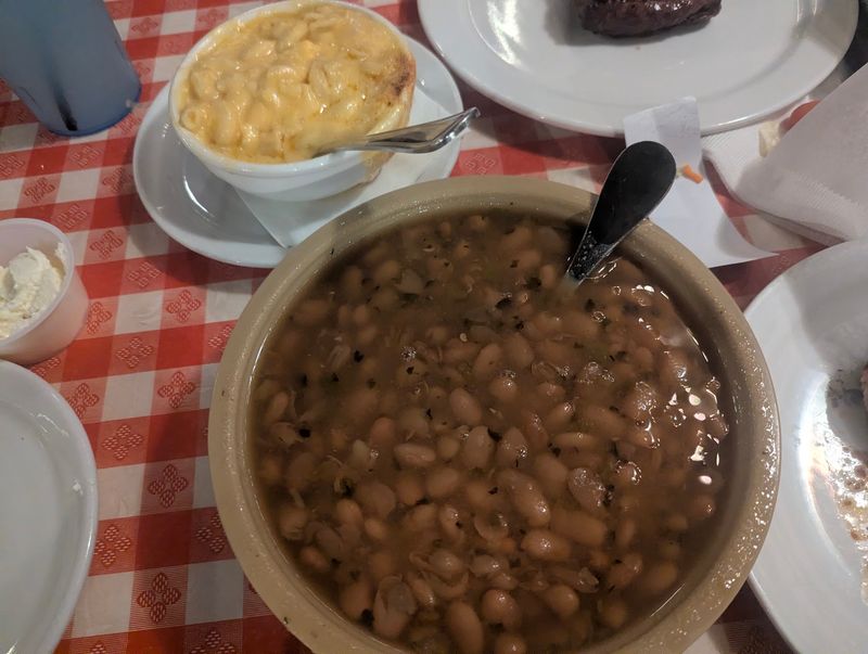 Cowboy Beans, Bread, And Grilled Corn