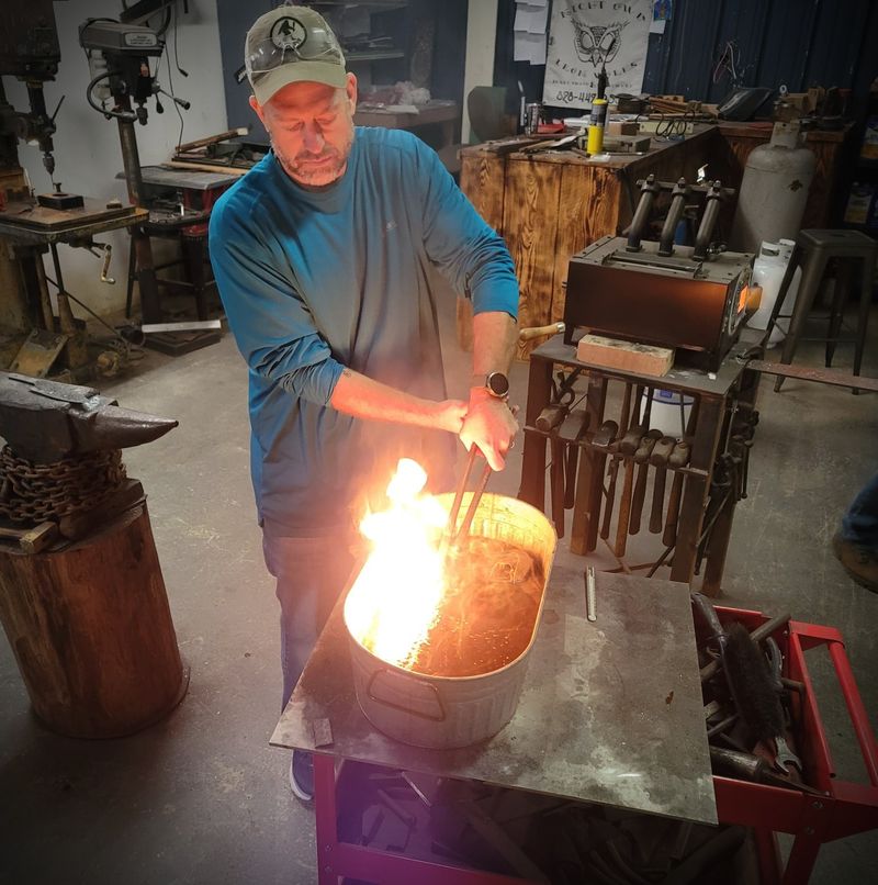 Railroad Spikes Become Fully Finished Knives During A Three-Hour Workshop