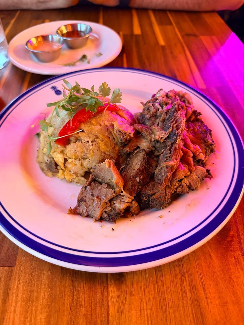 Pernil Roasts Low And Slow For Around Five Hours
