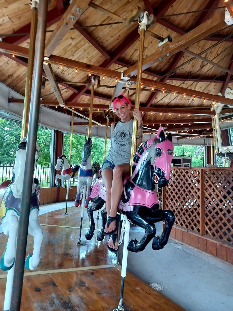 A Wooden Carousel Carved In 1910 Still Gives Rides Inside This Nebraska Park - Decor Hint Twenty-Four Horses, All Original