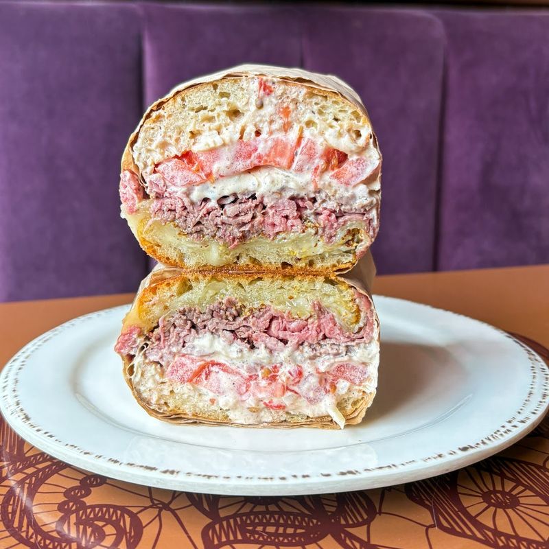 The Gaucho Sandwich With Smoked Beef And Garlic Confit Aioli