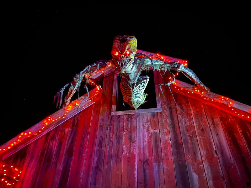A Connecticut Farm Transforms Into A Massive Haunted Hayride And Terrifying Woodland Trail Every October - Decor Hint Costumed Creatures Keep The Next Scare Unpredictable