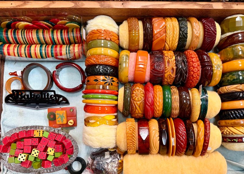 This California Antique Shop Has Spent 50 Years Filling Its Shelves With Thousands Of Unexpected Finds - Decor Hint Colorful Bakelite Finds Cover A Big Part