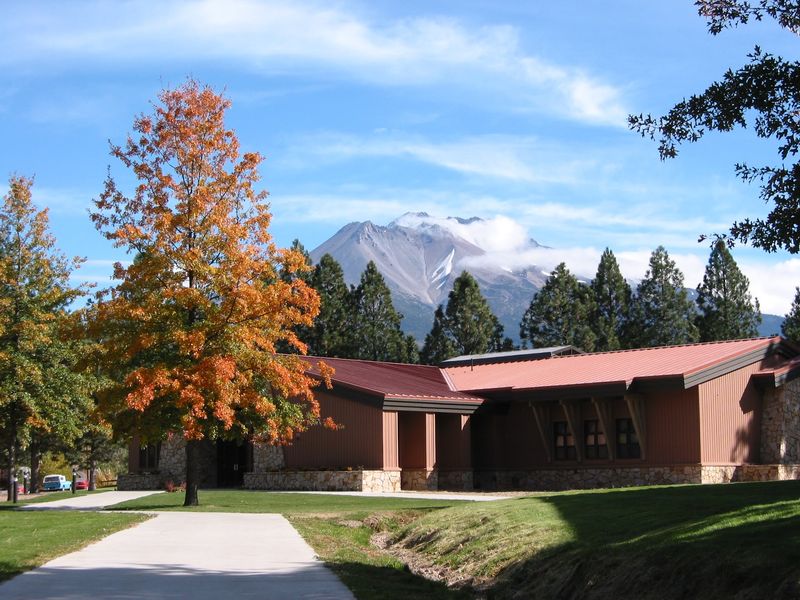 The Campus Sits Right At The Base Of Mount Shasta