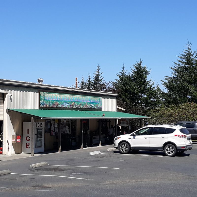 A Store Sitting Along A Coast The Highway Skipped