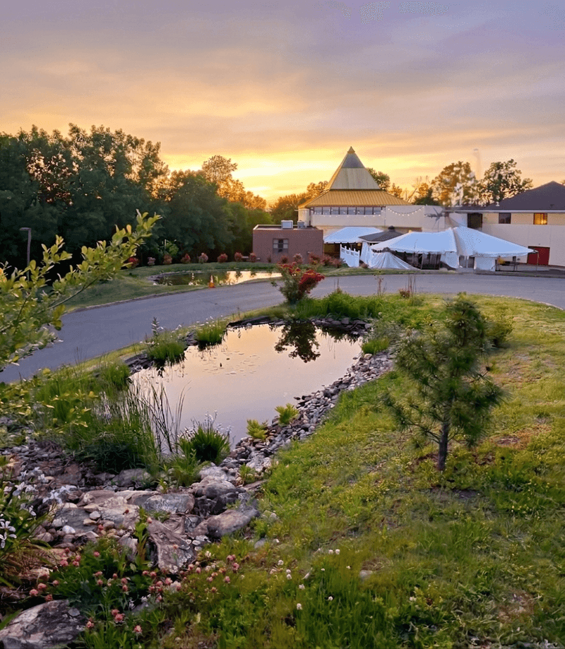A Quiet Hill Road Leads To The Temple