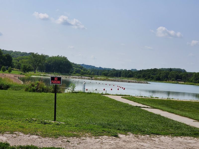 The Swim Beach and the Playground Near the Water